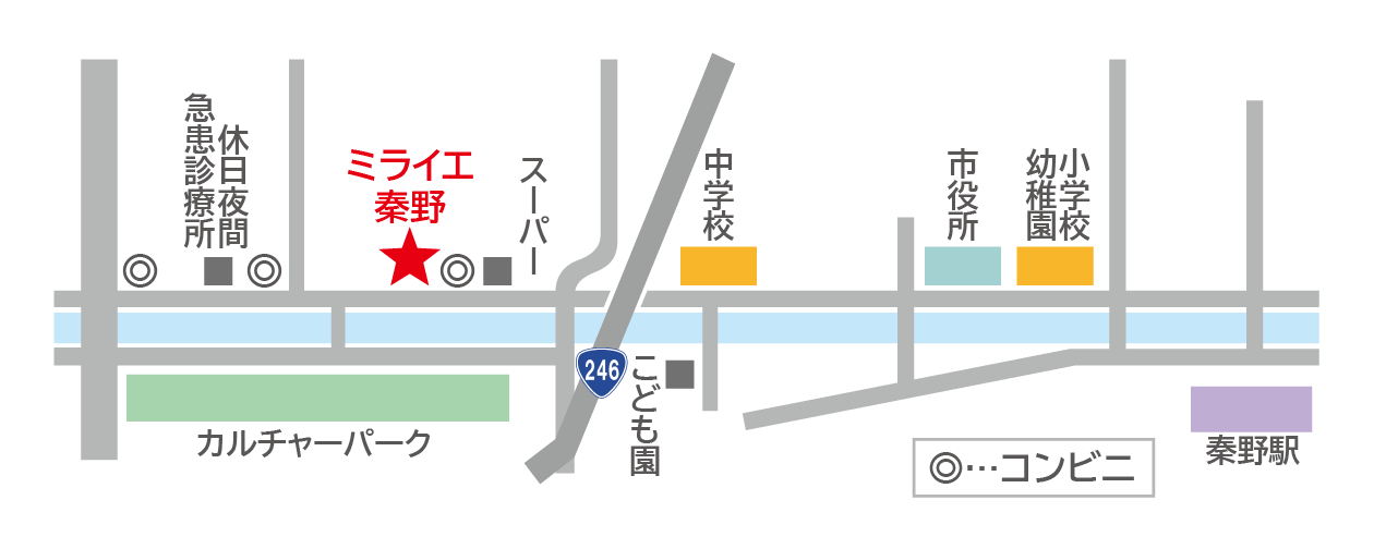 ミライエ秦野-周辺図